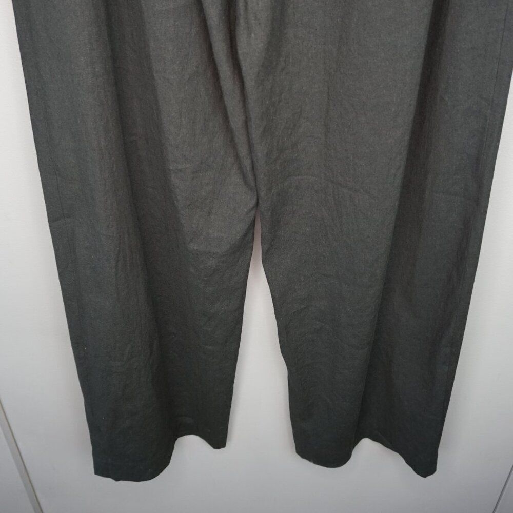 Vince Linen Blend Pull On Trouser Pant in Black size Large (12-14) $395 New - Picture 13 of 16